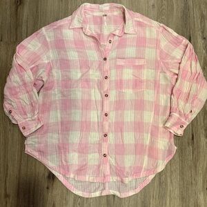 Free People oversized button up